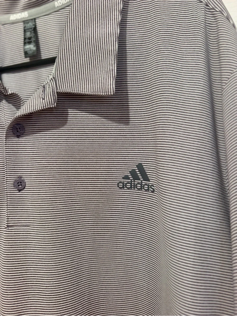 adidas Men’s Light Gray Polo with Subtle Logo